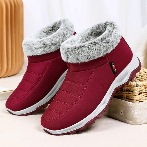 ⁦Women's Cotton-padded Shoes Fleece Lined Padded Warm Keeping Slip-on⁩ - الصورة ⁦2⁩