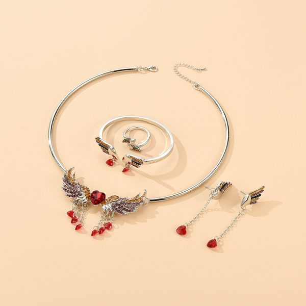 ⁦Angel Wings Four Piece Jewelry Set Fashion Luxury⁩ - الصورة ⁦5⁩
