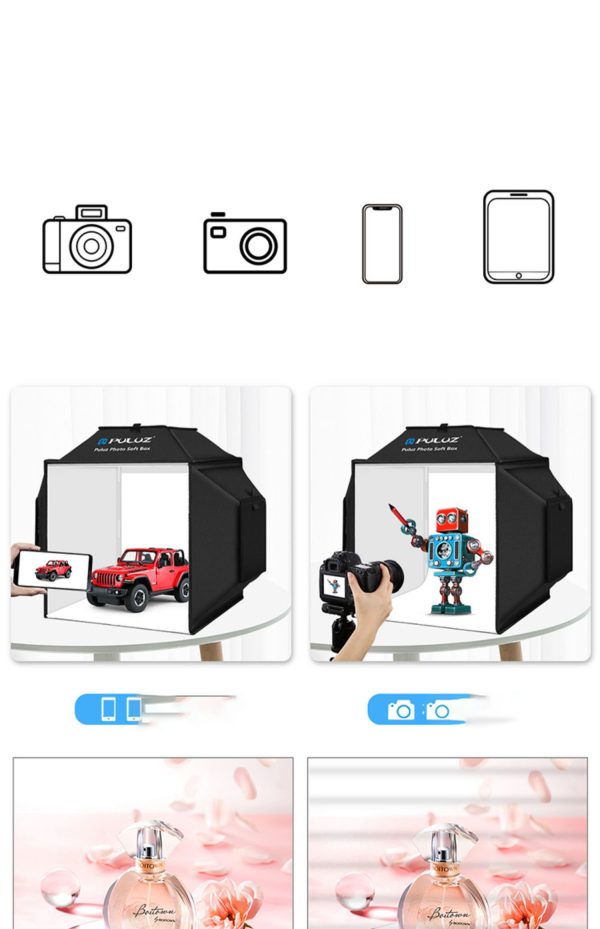 ⁦40cm Small Studio LED Folding Product Photo Light Box Simple Shooting Light⁩ - الصورة ⁦7⁩