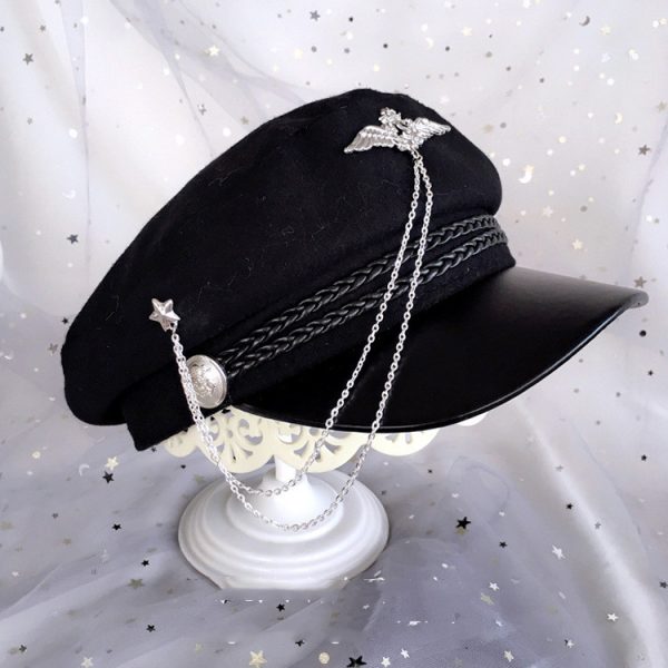 ⁦Gothic Style Soviet Army Hat Lolita Accessories⁩ - الصورة ⁦5⁩