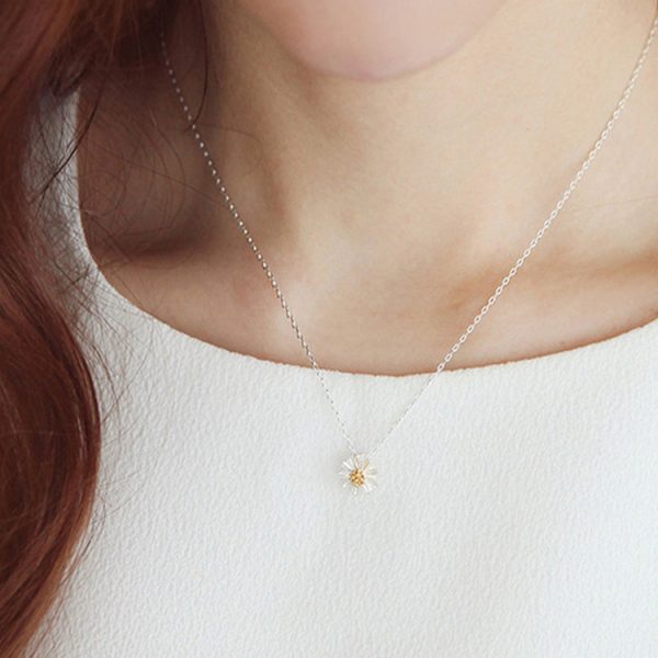 ⁦925 Silver Necklace Korean Fashion Style Small Jewelry Set⁩ - الصورة ⁦5⁩