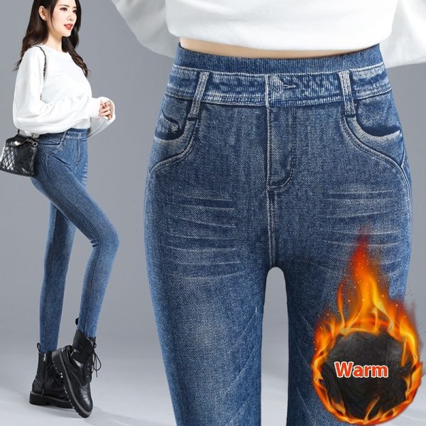 ⁦Women's Leggings Ankle Tight High Waist Oversized Pencil Pants⁩ - الصورة ⁦6⁩