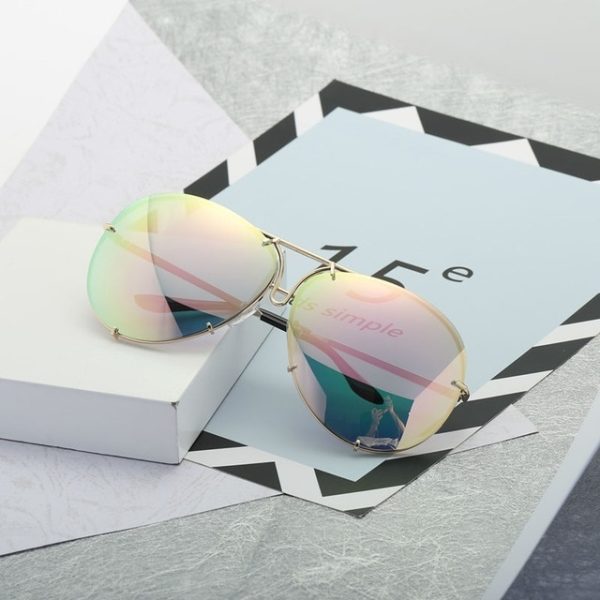 ⁦Women's Fashion Lens Sunglasses Gradient Color⁩ - الصورة ⁦5⁩