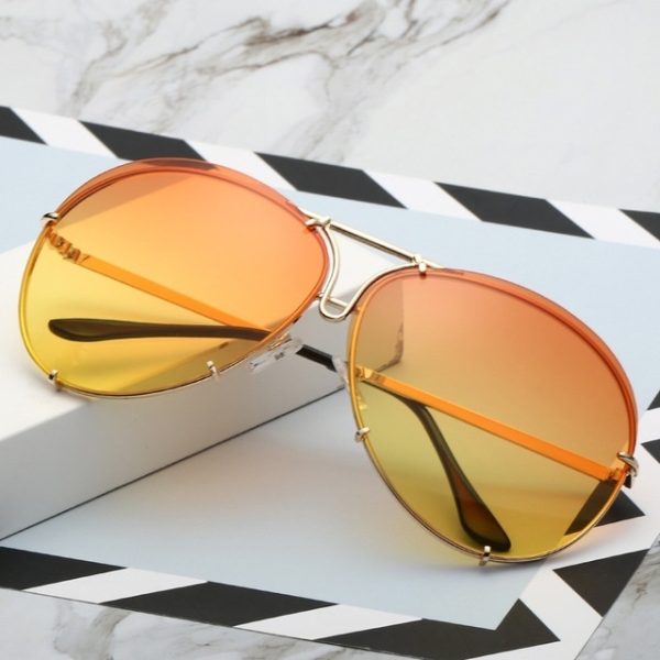 ⁦Women's Fashion Lens Sunglasses Gradient Color⁩ - الصورة ⁦8⁩