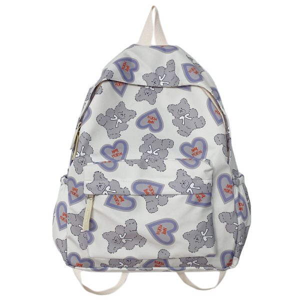 ⁦Women's Cute Fashion Bear Printed Schoolbag⁩ - الصورة ⁦4⁩