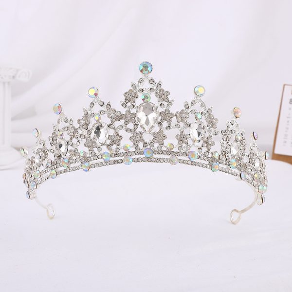 ⁦European And American Bride Tiara Baroque Crown Rhinestone Tiara Princess Crown Wedding Hair Accessories Formal Dress Accessories Wholesale⁩ - الصورة ⁦2⁩