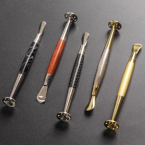 Concave Spoon Flower Anti-flameout Tobacco Pipe Pressing Bar Rosewood Pipe Accessories