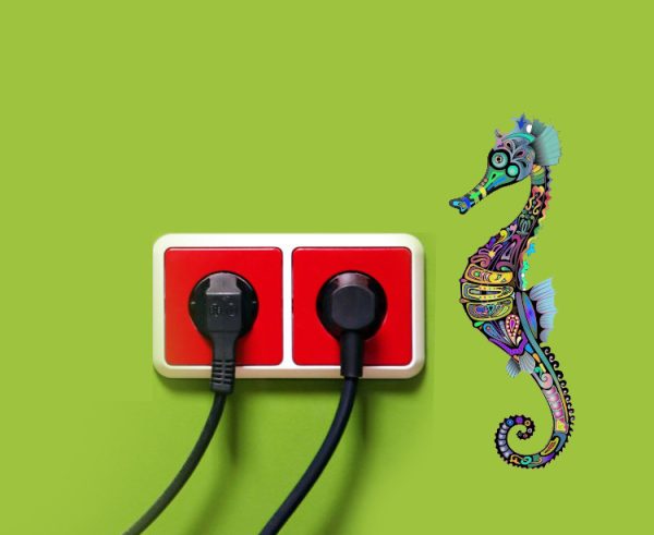 ⁦Home Decor Painted Mural Seahorse Wall Sticker⁩ - الصورة ⁦7⁩