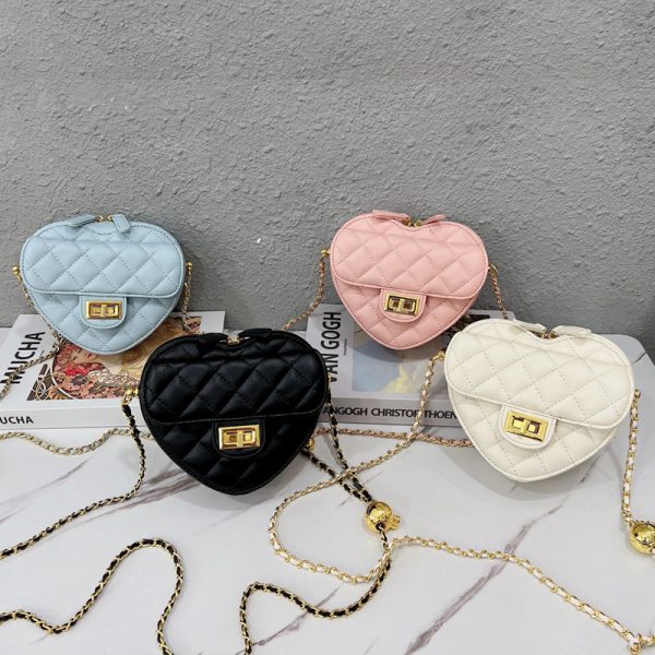 ⁦Women's Fashion Peach Heart Shoulder Bag⁩ - الصورة ⁦2⁩