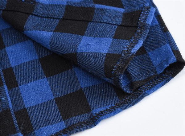 ⁦Boys And Girls Plaid Shirts Handsome Tops For Middle And Small Children⁩ - الصورة ⁦6⁩