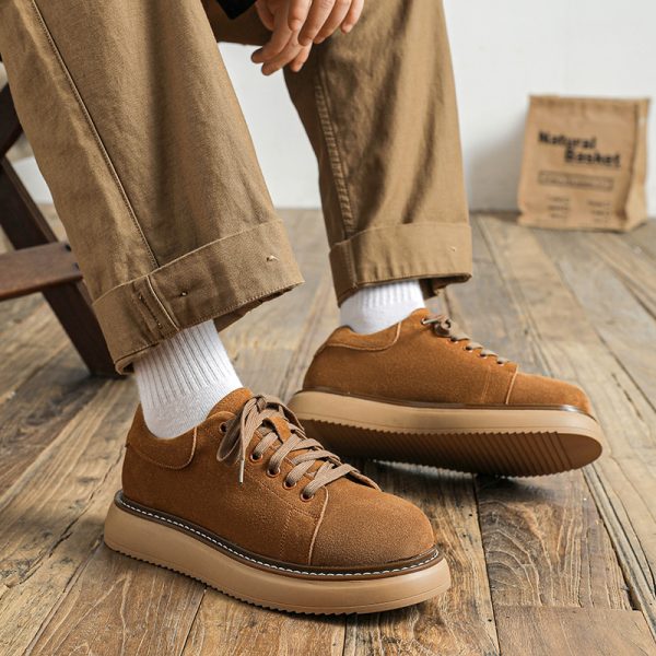 ⁦Suede Retro Workwear Shoes For Men⁩ - الصورة ⁦5⁩