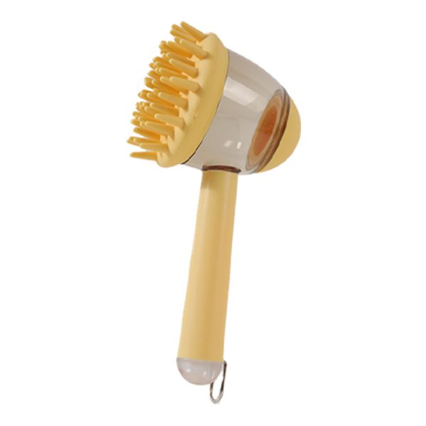 ⁦3 In 1 Pets Bath Brush For Dogs And Cats Shower Massage Brush, Depilation Comb And Foaming Tool, Anti-frizz Beauty Brush Pet Products⁩ - الصورة ⁦10⁩