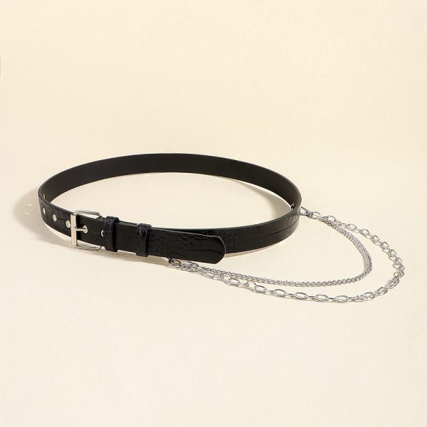 ⁦Cool Hip Hop Hipster Pants Chain Belt Men And Women With Jeans Hip-hop Accessories⁩ - الصورة ⁦3⁩