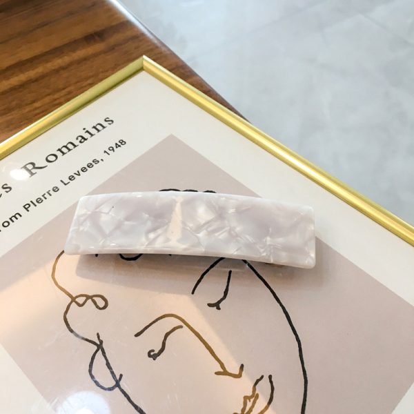 ⁦Acetate Simple Graceful Hair Accessories Horizontal Clip Rectangular All-match Spring Clip For Women⁩ - الصورة ⁦7⁩