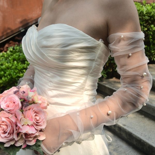 ⁦Japanese And Korean Bridal Pearl Gloves Accessories⁩ - الصورة ⁦3⁩