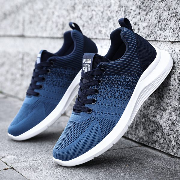 ⁦Men's Shoes Korean Casual Breathable Shoes Running Shoes Trendy Sneakers Men⁩ - الصورة ⁦2⁩