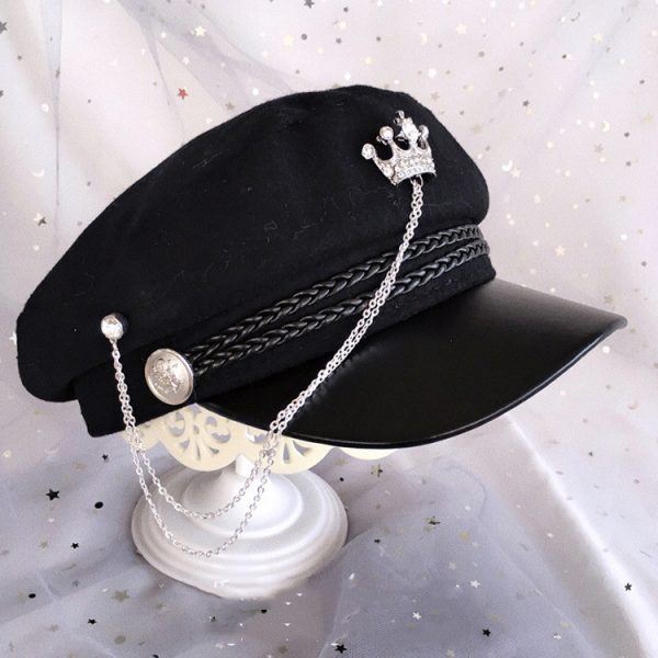 ⁦Gothic Style Soviet Army Hat Lolita Accessories⁩ - الصورة ⁦3⁩