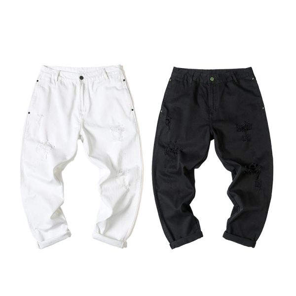 ⁦Summer Fashion Ripped Cool Jeans Men⁩ - الصورة ⁦5⁩