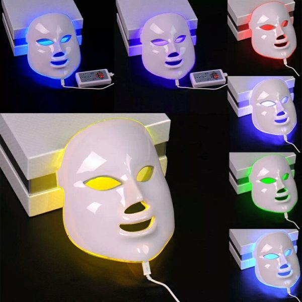 ⁦Beauty Instrument Beauty Red Purple Light Photon Skin Rejuvenation Mask Instrument Household Acne Spectrometer Face⁩ - الصورة ⁦4⁩