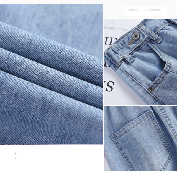 ⁦Women Ripped Look Thin And Straight High-rise Jeans⁩ - الصورة ⁦3⁩