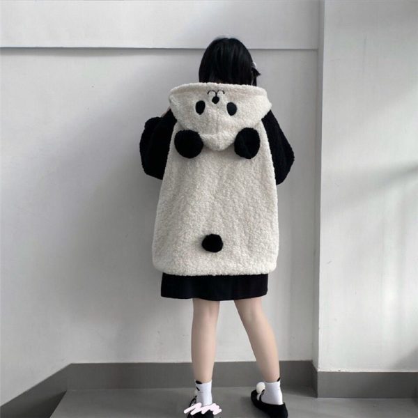 ⁦Autumn And Winter Japanese Style Soft Girl Berber Fleece Coat Women's Loose All-matching⁩ - الصورة ⁦4⁩