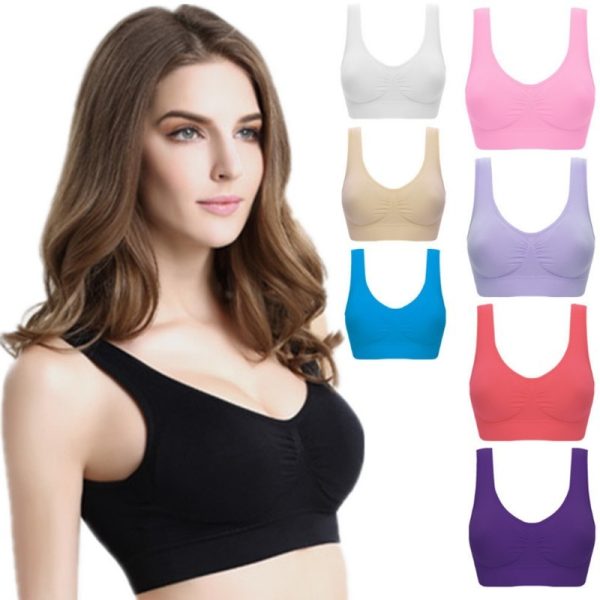 ⁦Women Yoga Tank Tops Sports Bra Workout Fitness Running Crop Top⁩ - الصورة ⁦10⁩