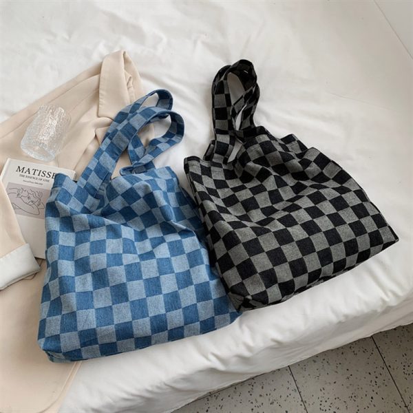 ⁦Women's Fashion Casual Checkerboard Shoulder Bag⁩ - الصورة ⁦4⁩