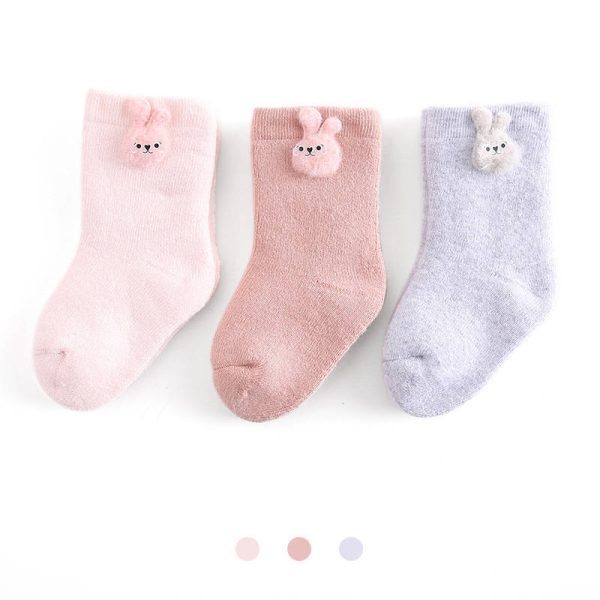 Terry Children's Socks Thickened Cartoon Accessories Warm Loose Mouth
