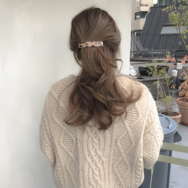 ⁦Acetate Simple Graceful Hair Accessories Horizontal Clip Rectangular All-match Spring Clip For Women⁩ - الصورة ⁦2⁩