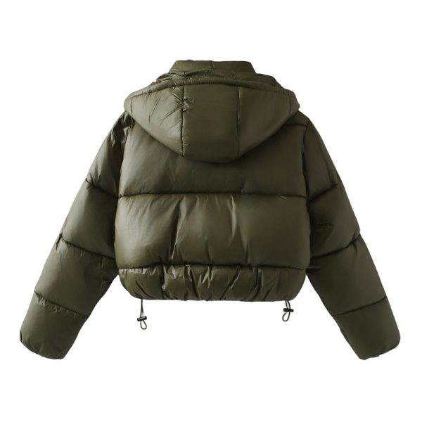 ⁦Women's European And American Hooded Short Down Coat⁩ - الصورة ⁦4⁩