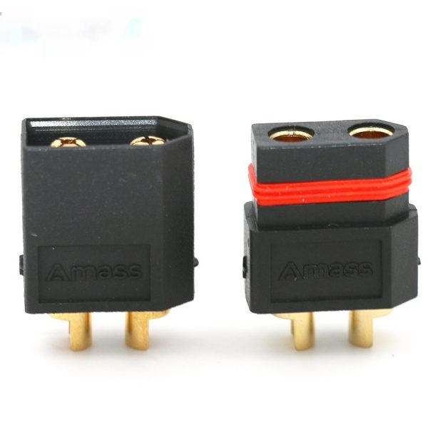 ⁦XT60W-M F Male And Female Connector Waterproof Gold-plated Black High Current Plug Model Accessories⁩ - الصورة ⁦4⁩