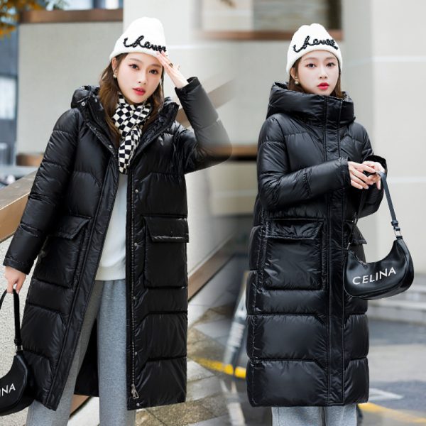 ⁦Women's Winter Korean Style Fashion Mid-length Warm⁩ - الصورة ⁦3⁩