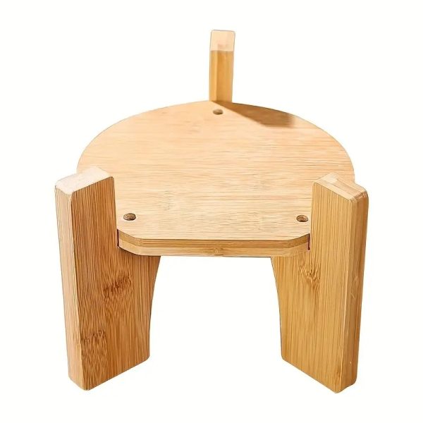 ⁦Bamboo Wooden Wine Bottle Cap - Versatile Round & Square Base For Glass Vases, Fish Tanks  Classic Home Decor Craft⁩ - الصورة ⁦8⁩