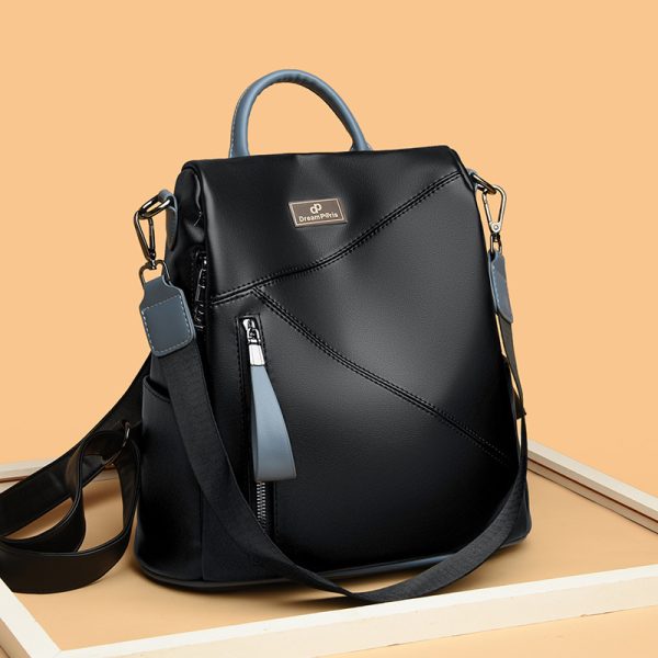 ⁦Women's Fashion Personality New Cowhide Backpack⁩ - الصورة ⁦6⁩