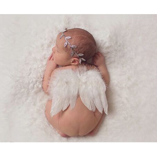 ⁦Props Feather Wing Girls Hair Kids Baby Photography Hair Accessories⁩ - الصورة ⁦5⁩