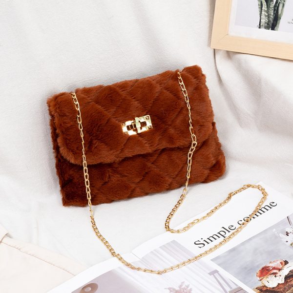 ⁦Ladies Ringer Plush Bag Fashion⁩ - الصورة ⁦6⁩