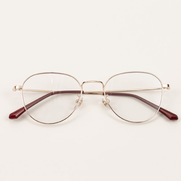 ⁦Women's Retro Round Frame Myopia Glasses Frame⁩ - الصورة ⁦8⁩