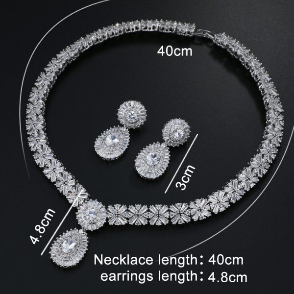 ⁦Temperament Fashion Bride Round Zircon Wax Inlaid Jewelry⁩ - الصورة ⁦5⁩