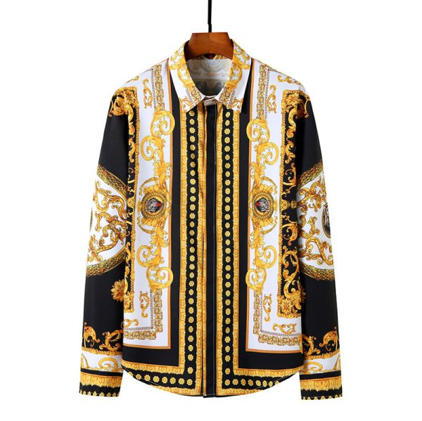 ⁦Men's Shirts New Arrivals Men's Printed Shirts Ouma Court Style Printed Shirts⁩ - الصورة ⁦2⁩