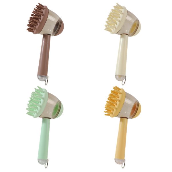 ⁦3 In 1 Pets Bath Brush For Dogs And Cats Shower Massage Brush, Depilation Comb And Foaming Tool, Anti-frizz Beauty Brush Pet Products⁩ - الصورة ⁦7⁩