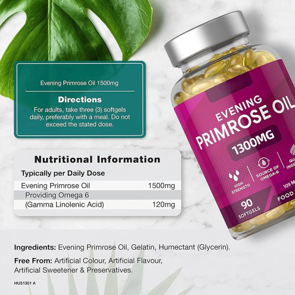 ⁦90 Evening Primrose Soft Capsules⁩ - الصورة ⁦4⁩