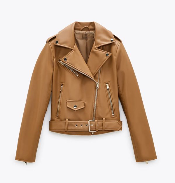 ⁦Women's Motorcycle Leather Jackets Autumn New⁩ - الصورة ⁦5⁩