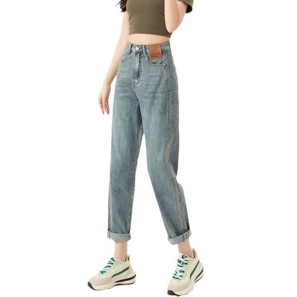 ⁦High Waist Straight Harem Jeans Women⁩ - الصورة ⁦6⁩