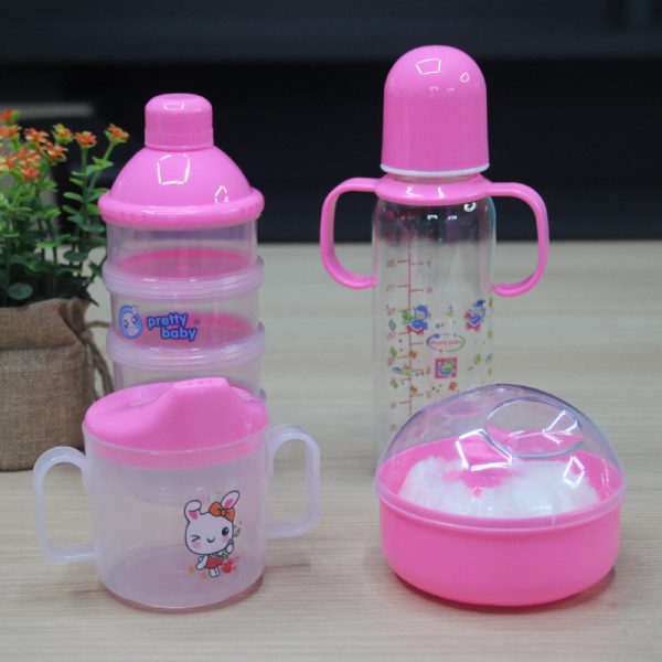 ⁦Baby And Toddler Products Milk Bottle Set 4-piece Set Of Maternal And Baby Products⁩ - الصورة ⁦4⁩