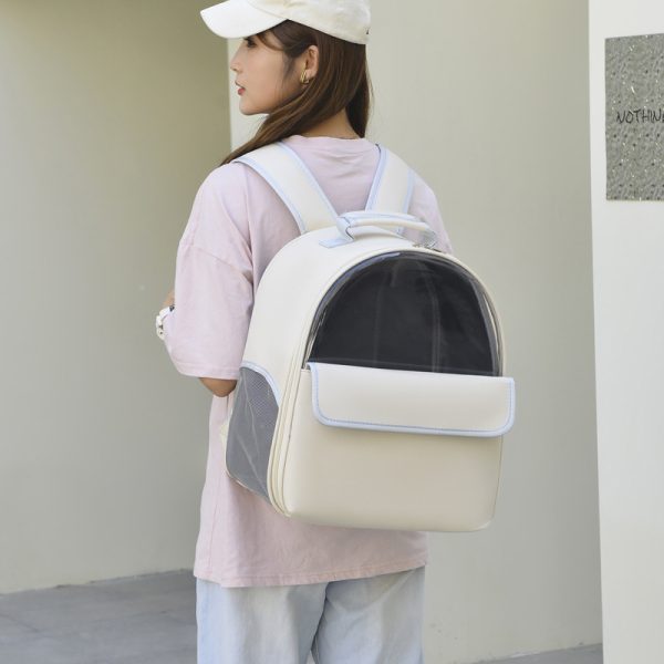 ⁦Breathable Outdoor Cat Bag Visual Transparent Backpack⁩ - الصورة ⁦2⁩