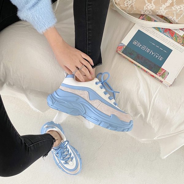 ⁦Women's Color Comfortable Platform Lightweight Increased Sneakers⁩ - الصورة ⁦5⁩