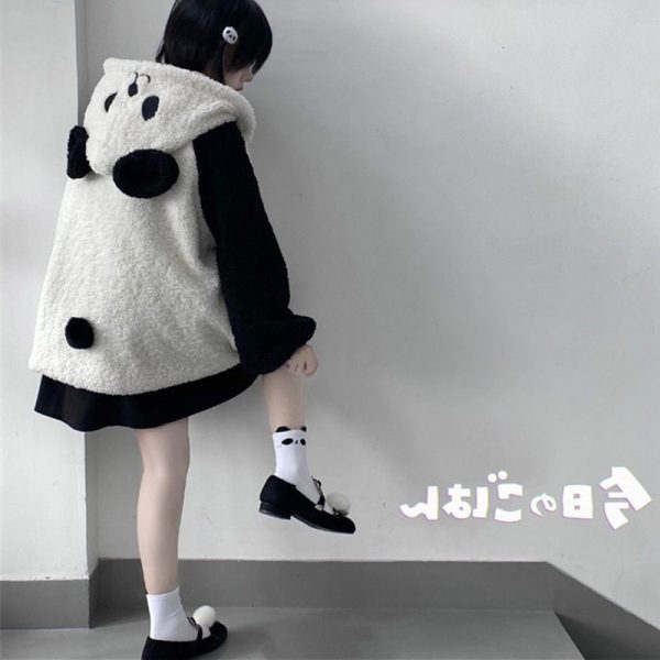 ⁦Autumn And Winter Japanese Style Soft Girl Berber Fleece Coat Women's Loose All-matching⁩ - الصورة ⁦2⁩