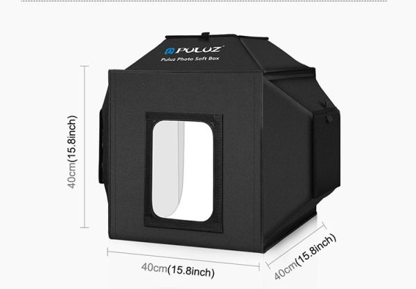 ⁦40cm Small Studio LED Folding Product Photo Light Box Simple Shooting Light⁩ - الصورة ⁦5⁩