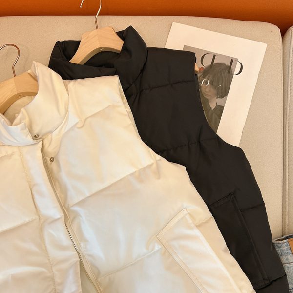 ⁦Down Cotton Vest Women's Short Korean Style Autumn And Winter⁩ - الصورة ⁦4⁩