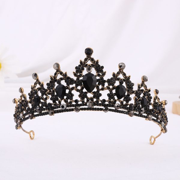 ⁦European And American Bride Tiara Baroque Crown Rhinestone Tiara Princess Crown Wedding Hair Accessories Formal Dress Accessories Wholesale⁩ - الصورة ⁦3⁩